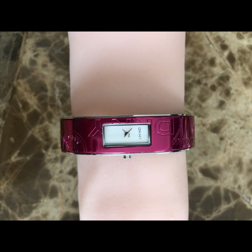 Authentic DKNY Fuchsia Bangle Watch